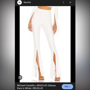 Michael Costello x REVOLVE Ivory Flare Knit Pants
